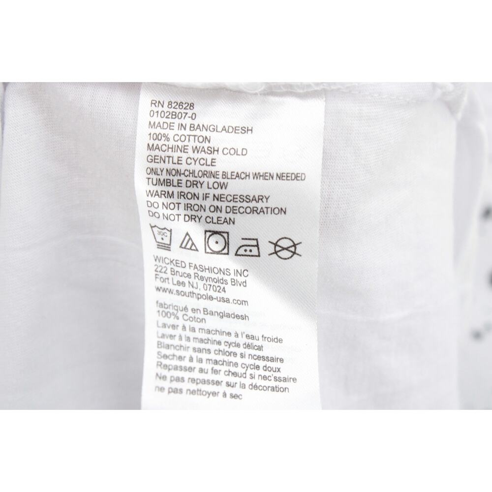 New Southpole Hoodie Shirt 4XB White Short Sleeve Splatters StreetWear Gorpcore - Picture 7 of 10